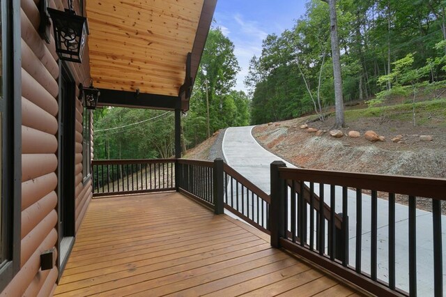 view of wooden deck