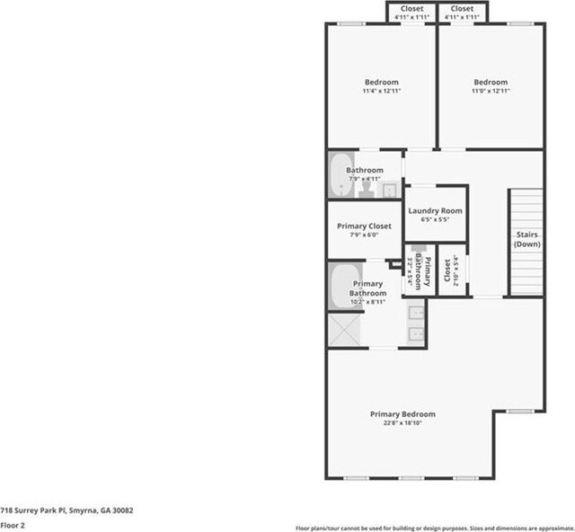 718 Surrey Park Pl SE, Smyrna, GA 30082 - plan