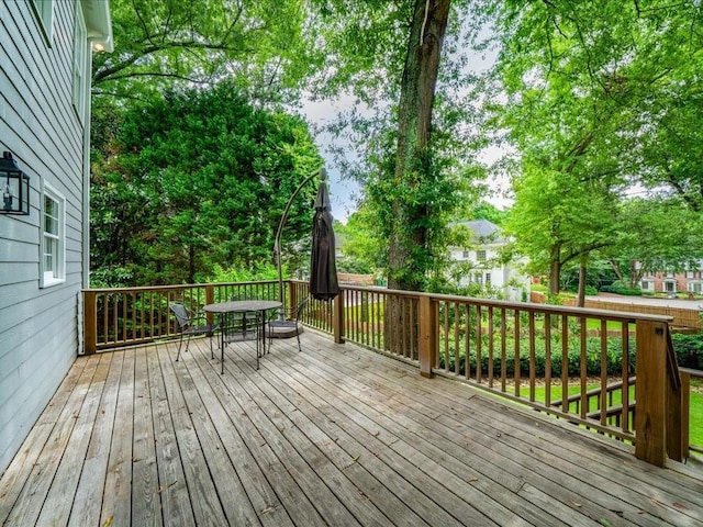 740 Orchard Ct, Atlanta, GA 30328 - wooden terrace featuring outdoor dining space