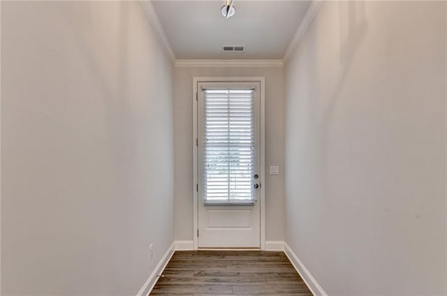 6270 Bracken Brown Dr, Alpharetta, GA 30004 - entryway with crown molding and wood finished floors