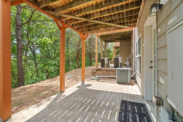 view of patio with central air condition unit