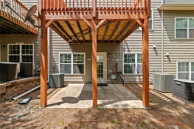view of patio featuring central AC unit