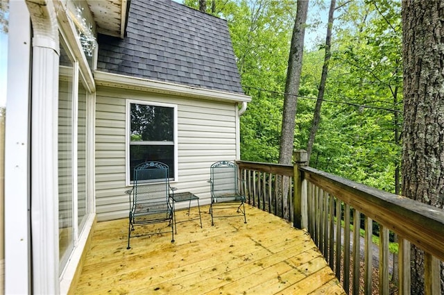 view of wooden terrace