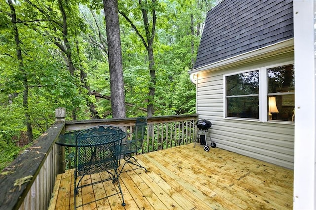 view of wooden terrace