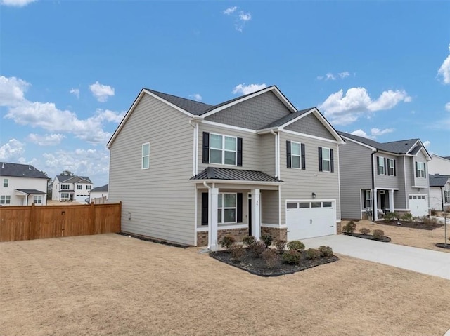 view of front of house featuring a garage