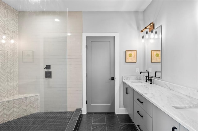 1331 Iverson St NE Unit A, Atlanta, GA 30307 - full bath featuring walk in shower, tile patterned flooring, and double vanity