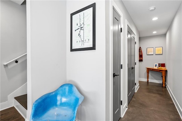 1331 Iverson St NE Unit A, Atlanta, GA 30307 - hall with baseboards, recessed lighting, and concrete flooring