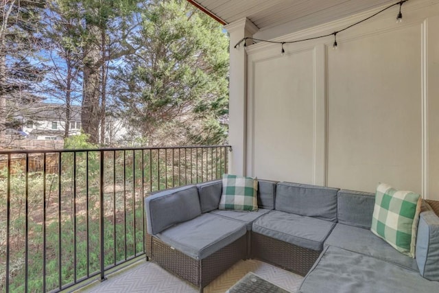 balcony featuring outdoor lounge area