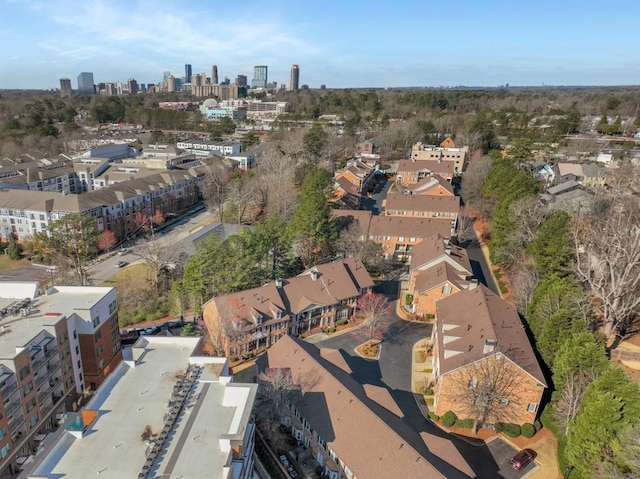 bird's eye view featuring a city view