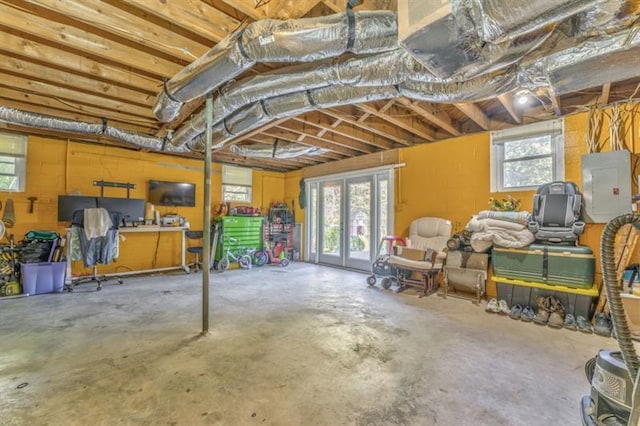 111 Sylvan Dr, Calhoun, GA 30701 - basement with electric panel and concrete block wall