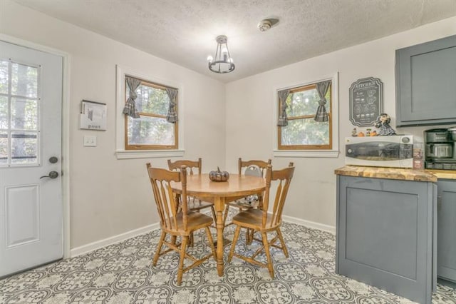 111 Sylvan Dr, Calhoun, GA 30701 - dining room with baseboards, a chandelier, and a textured ceiling