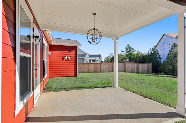 view of patio / terrace with fence