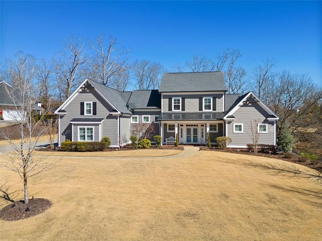 view of front of property featuring french doors