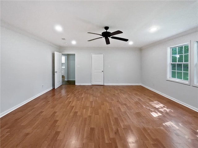 2122 Belhaven Ln SE, Atlanta, GA 30315 - interior space featuring recessed lighting, baseboards, a ceiling fan, and wood finished floors