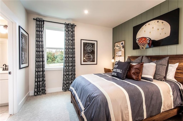 view of carpeted bedroom