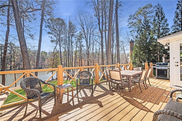 deck with grilling area