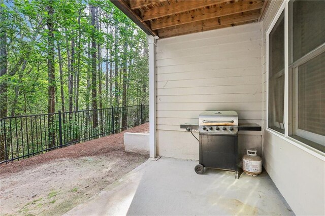 1215 Comet View Trl SE, Smyrna, GA 30082 - view of patio / terrace featuring fence and grilling area