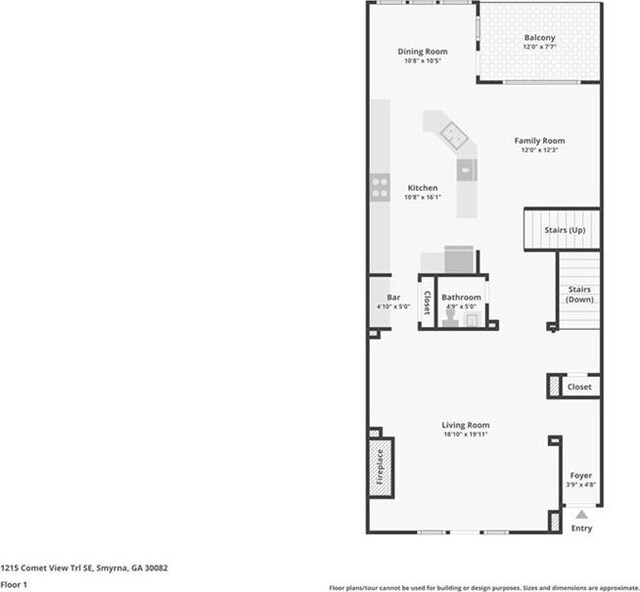 1215 Comet View Trl SE, Smyrna, GA 30082 - view of layout