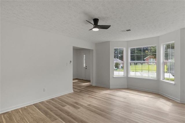 1069 Alford Rd, Lithonia, GA 30058 - unfurnished room featuring light wood finished floors, healthy amount of natural light, ceiling fan, and a textured ceiling