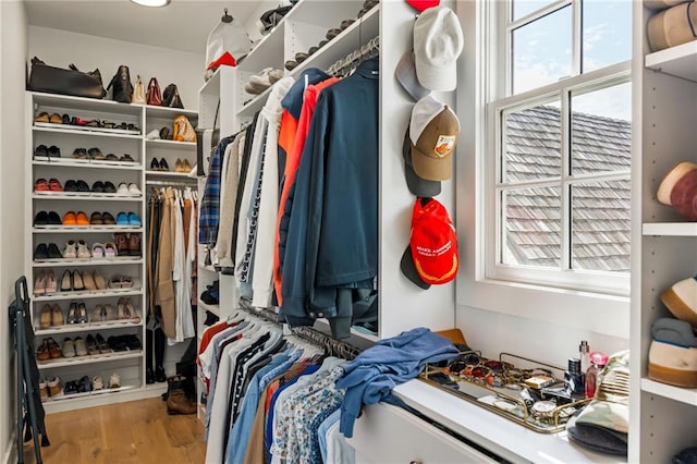 11277 Serenbe Ln, Chattahoochee Hills, GA 30268 - walk in closet with wood finished floors