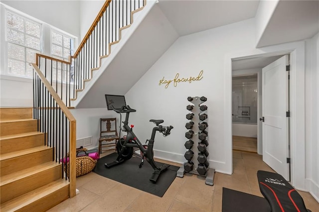 11277 Serenbe Ln, Chattahoochee Hills, GA 30268 - workout room with baseboards