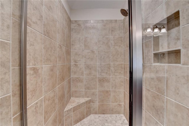 full bathroom featuring a stall shower
