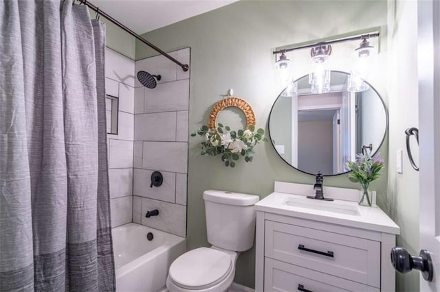 9 Woodberry Dr SE, Silver Creek, GA 30173 - bathroom with shower / bathtub combination with curtain, toilet, and vanity