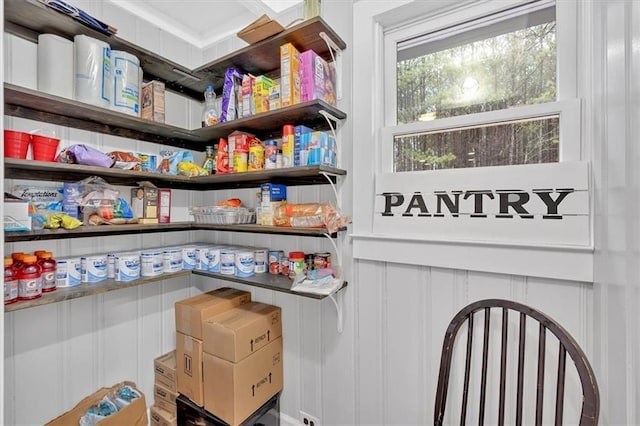 view of pantry