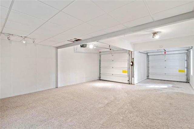 parking garage with a garage door opener