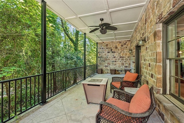 3113 Lenox Rd NE Unit 6, Atlanta, GA 30324 - balcony with ceiling fan