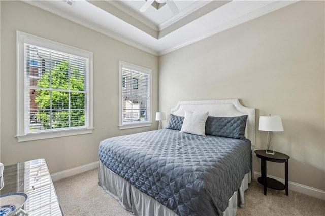3113 Lenox Rd NE Unit 6, Atlanta, GA 30324 - bedroom with carpet, multiple windows, crown molding, and baseboards