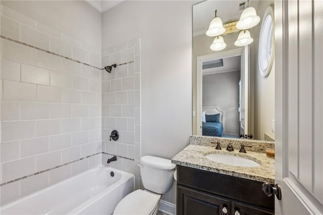 3113 Lenox Rd NE Unit 6, Atlanta, GA 30324 - ensuite bathroom with vanity, washtub / shower combination, and toilet