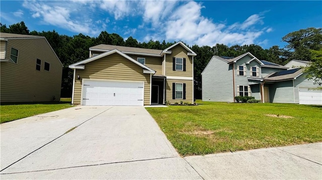 4417 Belcamp Rd, Fairburn, GA 30213 - traditional-style home featuring a garage, concrete driveway, and a front yard