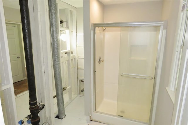 bathroom with walk in shower