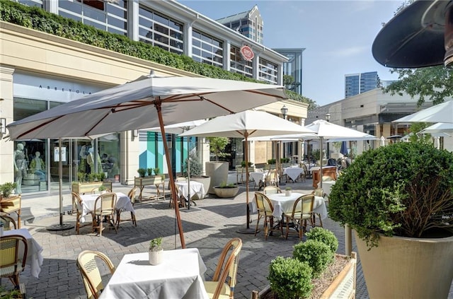 view of patio featuring outdoor dining space