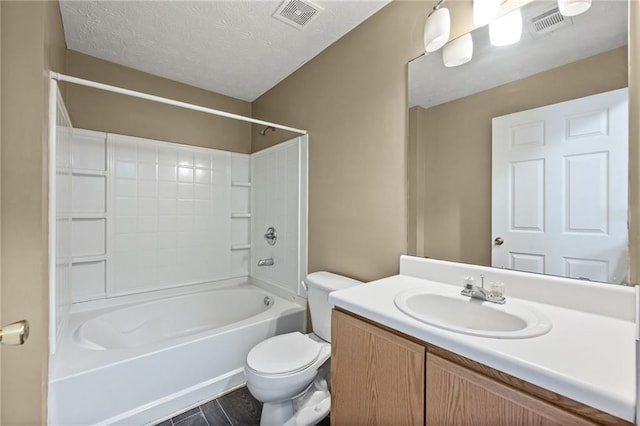 3303 Par Three Way, Lithonia, GA 30038 - bathroom featuring vanity, shower / bathtub combination, and a textured ceiling