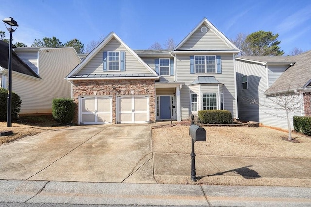 view of front of house featuring a garage