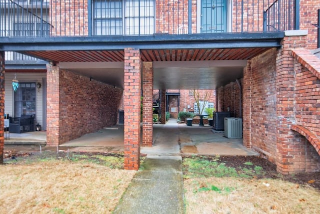 view of car parking with a carport