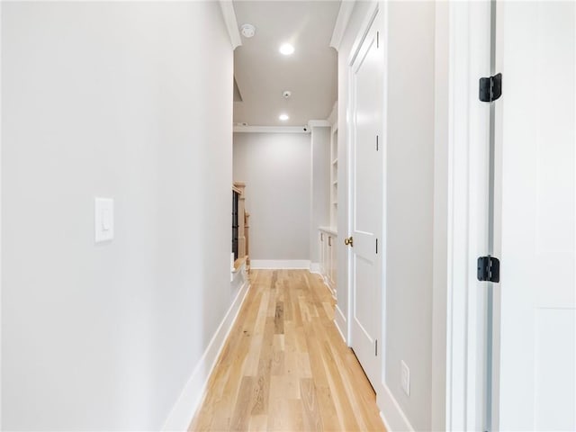 hallway featuring light hardwood / wood-style floors