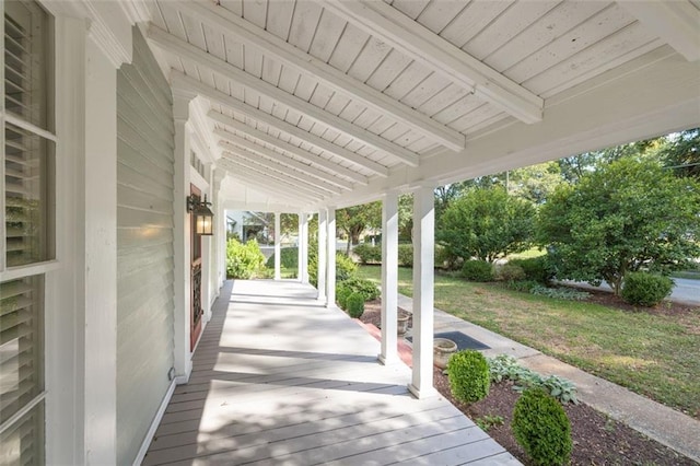 view of patio / terrace with a porch