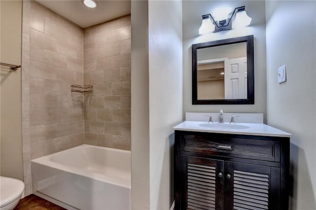 1723 Woodbow Path, Dacula, GA 30019 - bathroom with vanity and washtub / shower combination