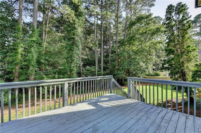 1723 Woodbow Path, Dacula, GA 30019 - wooden deck with a lawn