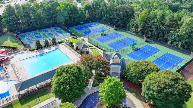 1723 Woodbow Path, Dacula, GA 30019 - aerial view of a pool area