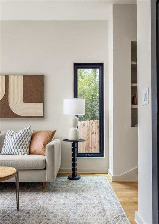 living room featuring hardwood / wood-style floors