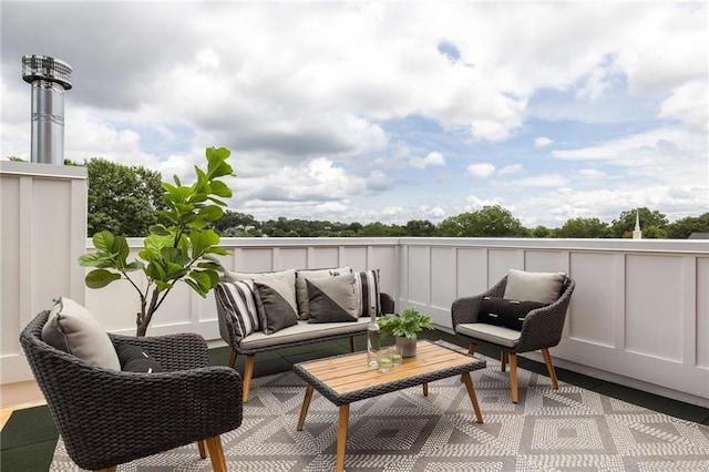 balcony featuring outdoor lounge area