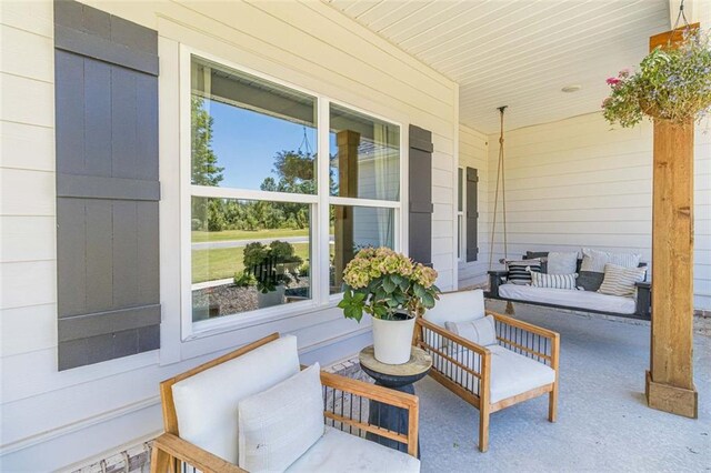 view of patio / terrace with an outdoor hangout area