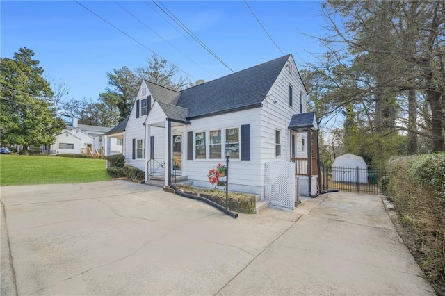 view of home's exterior featuring a yard