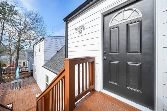 view of doorway to property