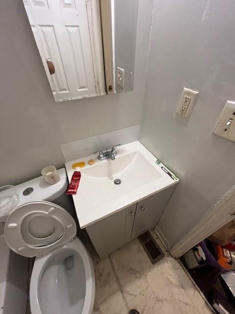 1566 Avon Ave SW, Atlanta, GA 30311 - half bath with vanity and marble look tile flooring