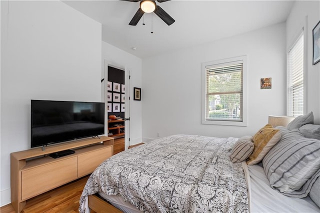 210 Locust St NE, Atlanta, GA 30317 - bedroom featuring ceiling fan and wood finished floors